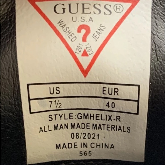 GUESS Men's Helix Oxford Dress Shoes Slip On Black Classic GMHELIX-R Size 7.5 - Picture 12 of 12